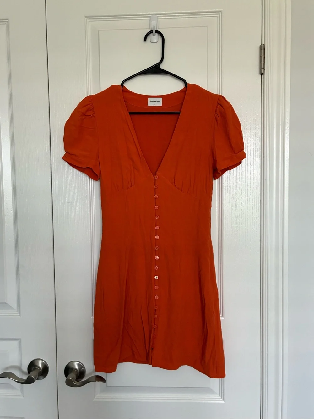 Aritzia Sunday Best Button Short Sleeve Dress - Picture 1 of 2
